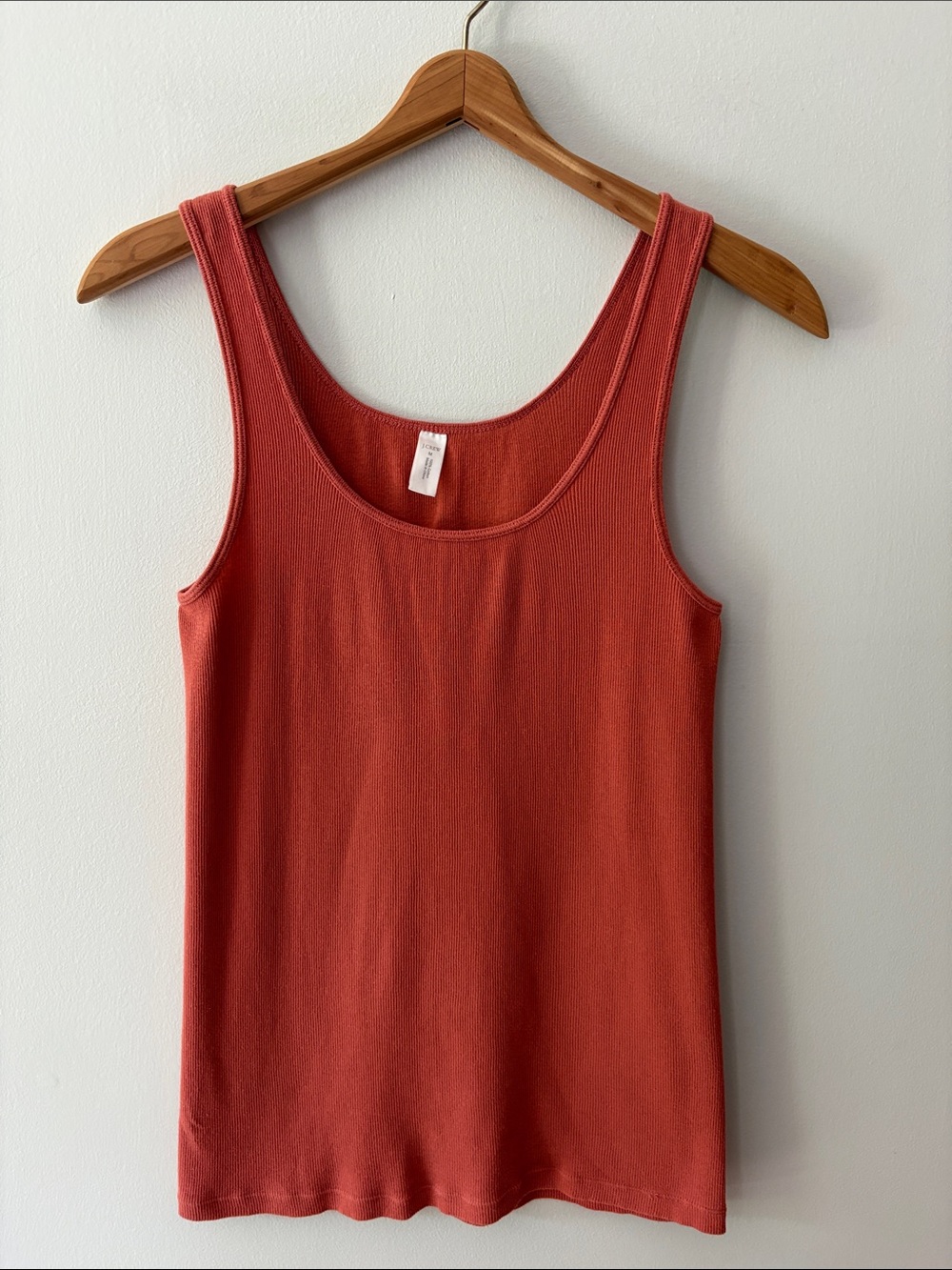 J Crew Ribbed Tank Top Clay Rust Size Medium